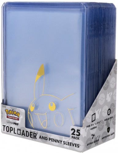 Ultra Pro: Pokémon - Toploader and Penny Sleeves - Pikachu (25 szt.)